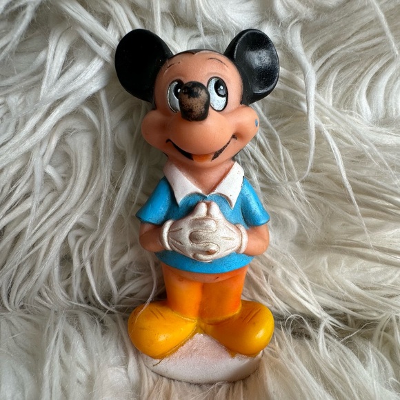 SUPER RARE Disney Mickey Mouse rubber figurine - Picture 1 of 3
